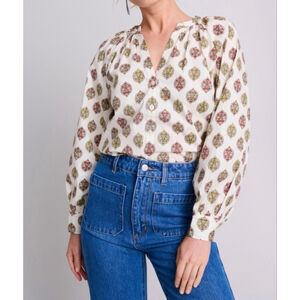 Women's UNTUCKit Cotton Raglan Sleeve Carrie Shirt Size M